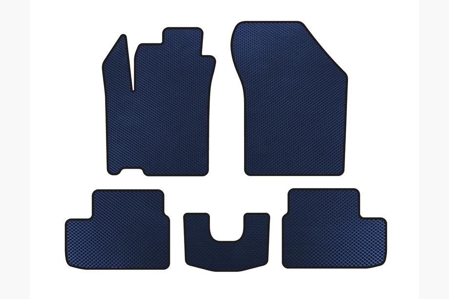 Opel Agila 2007-2015 EVA Floor Mats (HB, Blue) Image
