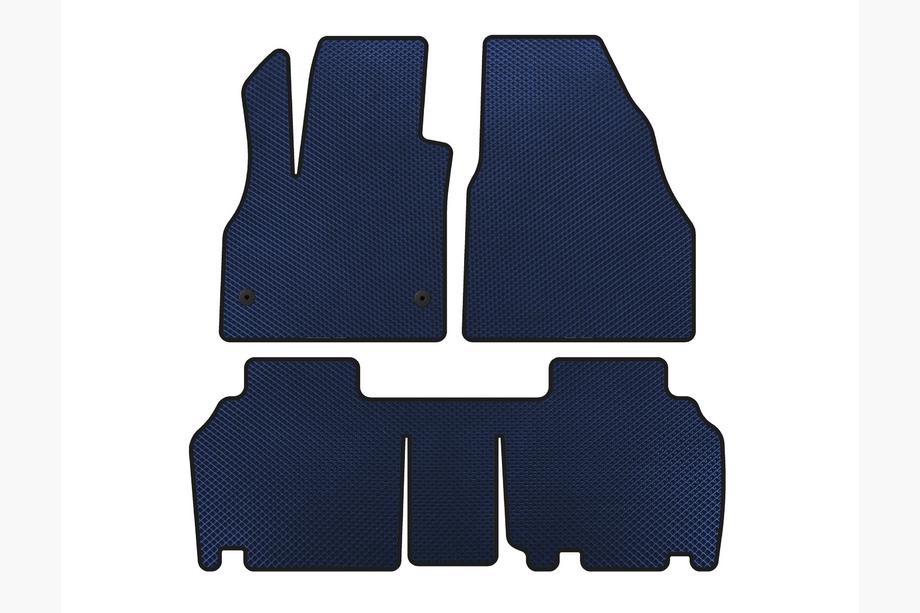 Renault Kangoo 2008–2020 EVA Floor Mats (2 Rows, 5-Door/7-Seater, Blue) Image