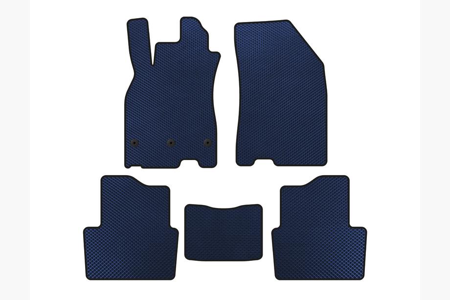 Renault Megane III 2009-2016 EVA Floor Mats (SD, Blue) Image