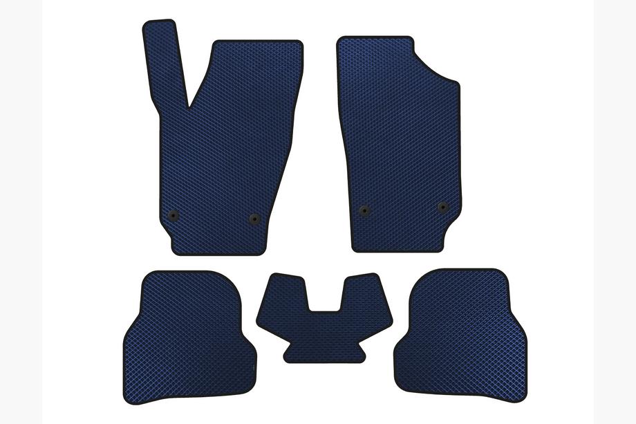 Seat Ibiza 2010-2017 EVA Floor Mats (2010-2012, Hatchback, 5-Door, Blue) Image