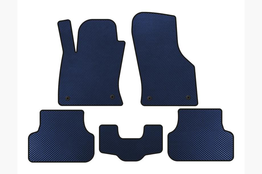 Seat Leon 2013-2020 EVA Floor Mats (2013-2016, SW, Blue) Image
