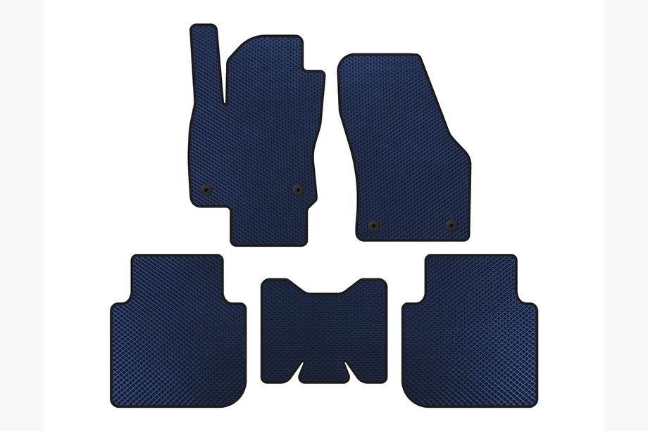 Skoda Kodiaq 2016-2023 EVA Floor Mats (5-Seater/Automatic, Blue) Image