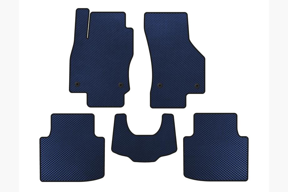 Skoda Superb 2015-2024 EVA Floor Mats (with Paw, Blue) Image