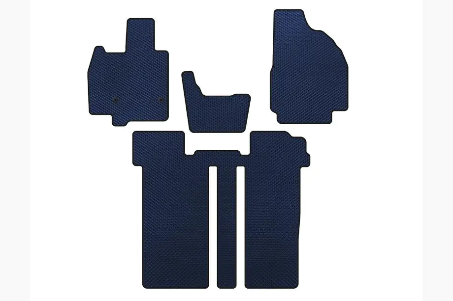 Toyota Previa 2006-2019 EVA Floor Mats (2 Rows, 6-Seater, Blue) Image