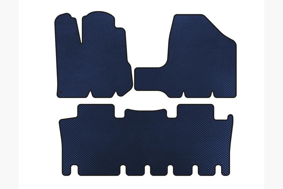 Toyota Sienna 2003-2009 EVA Floor Mats (2 Rows, Blue) Image