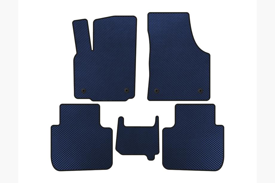 Volkswagen Atlas (Terramont) 2016- EVA Floor Mats (2 Rows, 7-Seater, Blue) Image