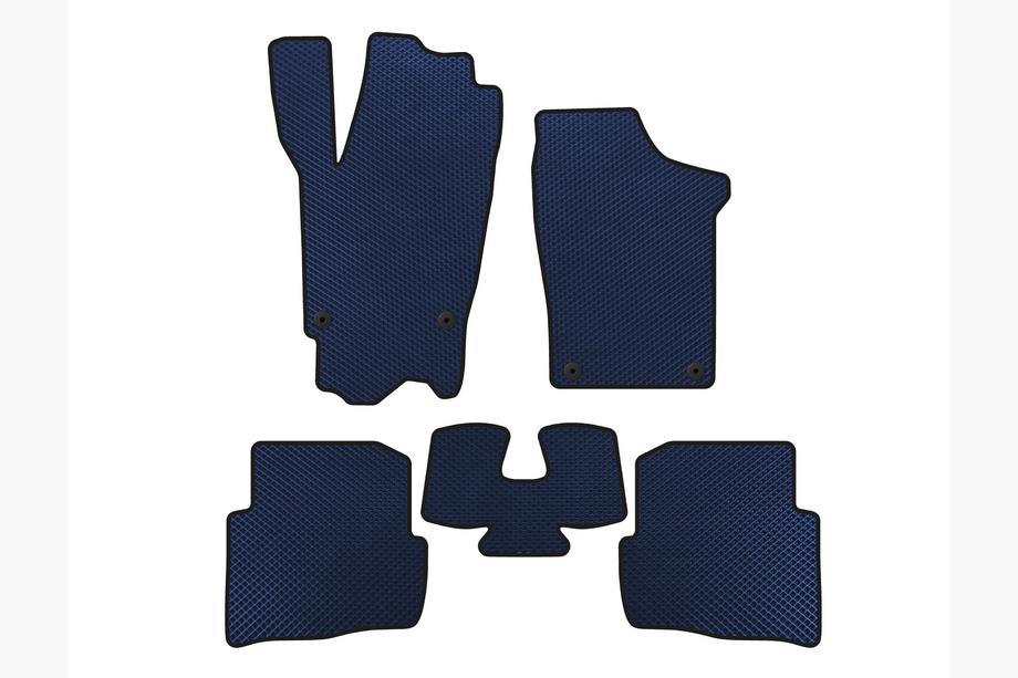 Volkswagen Fox 2003-2021 EVA Floor Mats (HB, 3-Door, Blue) Image