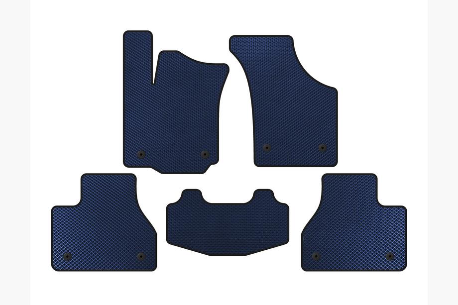 Volkswagen Phaeton 2002-2016 EVA Floor Mats (SD, Short Base, Blue) Image