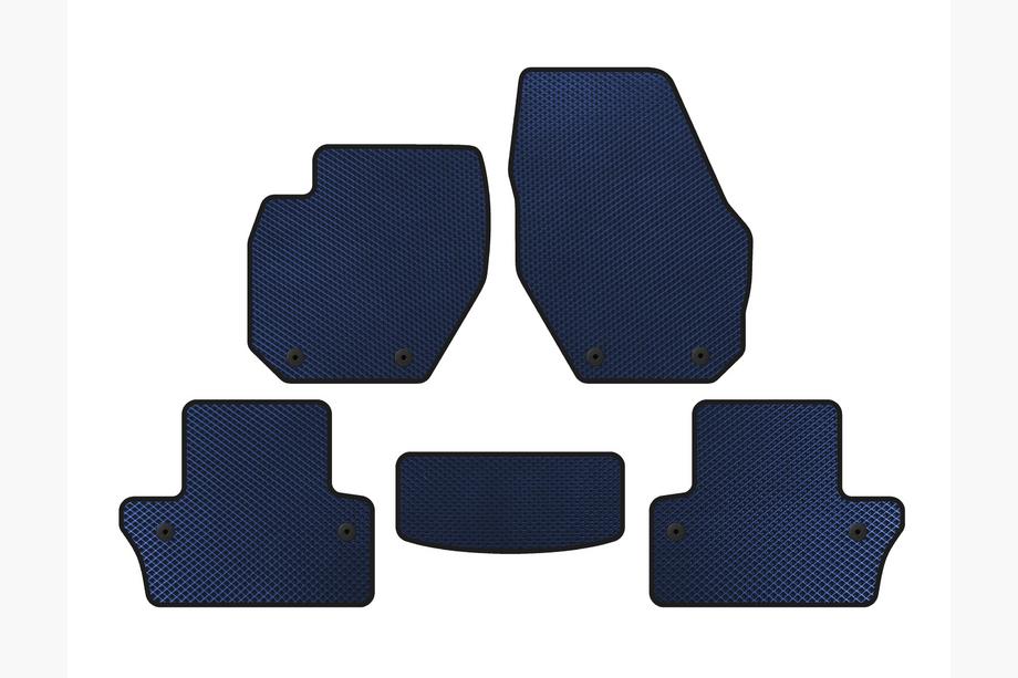 Volvo V60 2011-2018 EVA Floor Mats (SW, Blue) Image