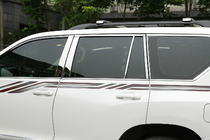 Toyota Land Cruiser Prado 150 2009-2023 Stainless Steel Door Pillar Trim (8 pcs) photo 1