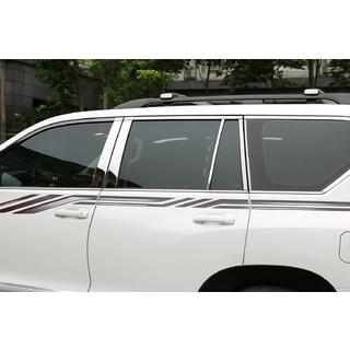 Stainless Steel Door Pillar Trim (8 pcs) Toyota Land Cruiser Prado 150 2009-2023 photo 1