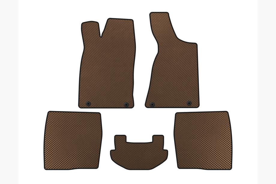 Audi 80/90 1987-1996 EVA Floor Mats (1987-1991, Sedan, Brown) Image
