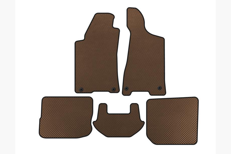 Audi 80/90 1987-1996 EVA floor mats (1991-1996, Sedan, Brown) Image