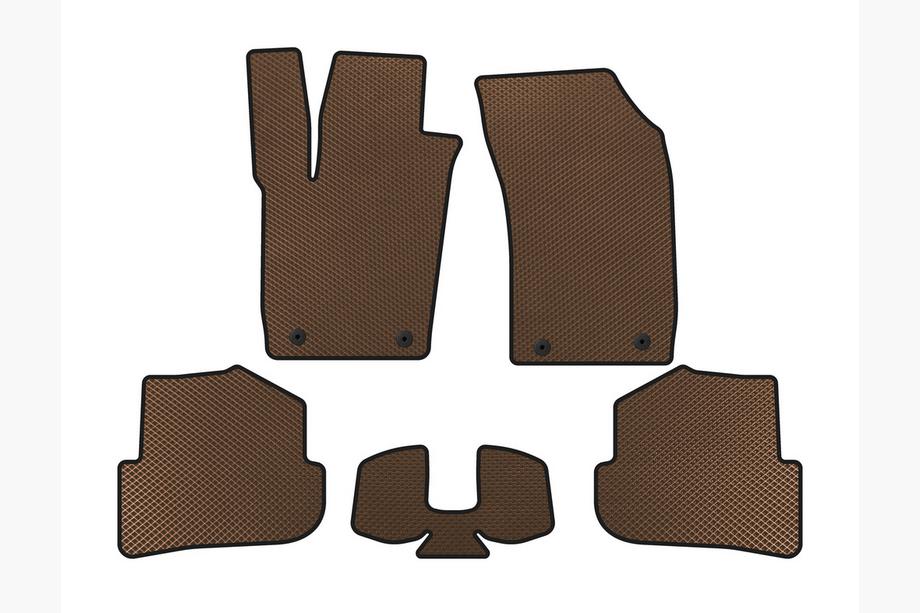 Audi A1 2010-2018 EVA Floor Mats (HB, 3-Door, Brown) Image