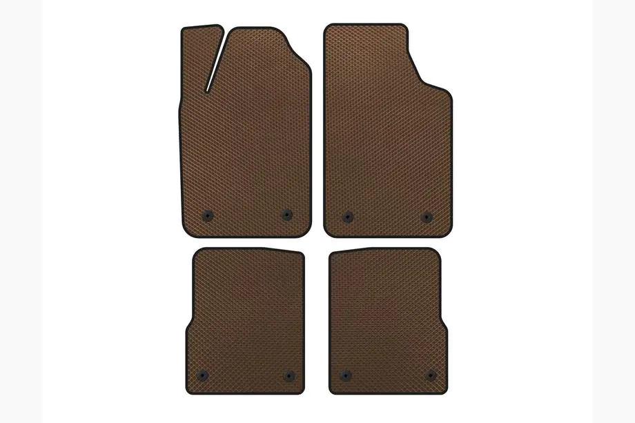 Audi A2 1999-2005 EVA Floor Mats (HB, Brown) Image