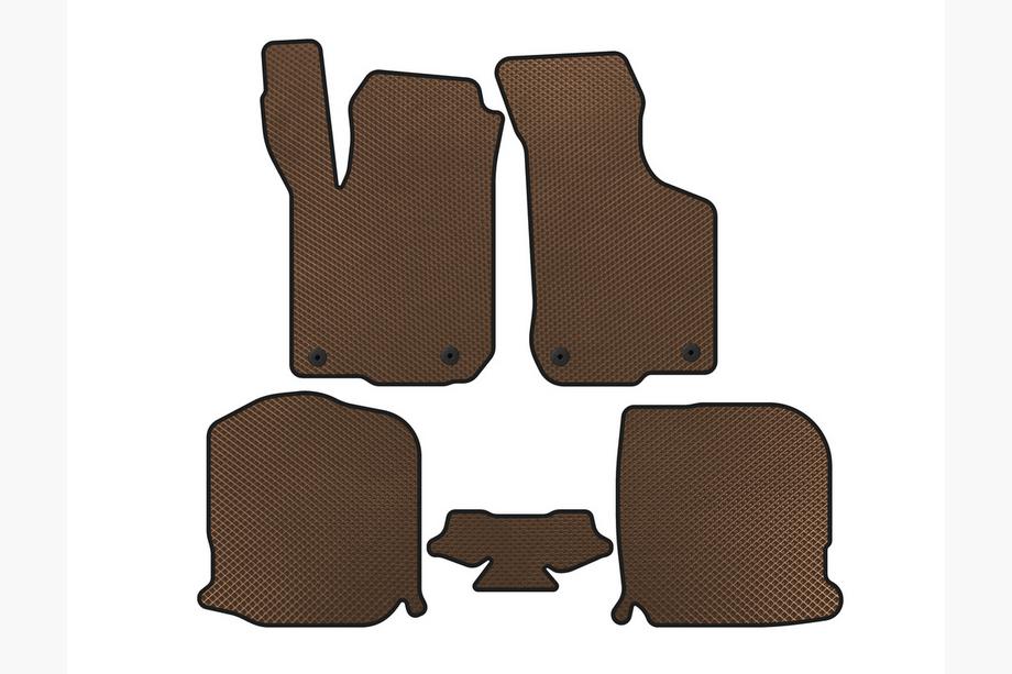 Audi A3 1996-2003 EVA Floor Mats (HB, 3-Door, Brown) Image
