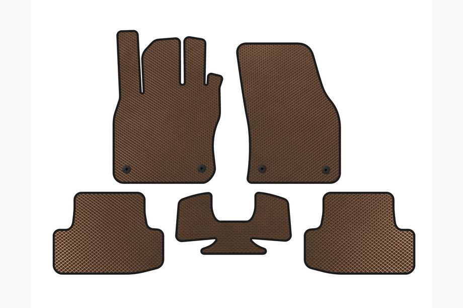 Audi Q2 2016- EVA Floor Mats (Brown) Image
