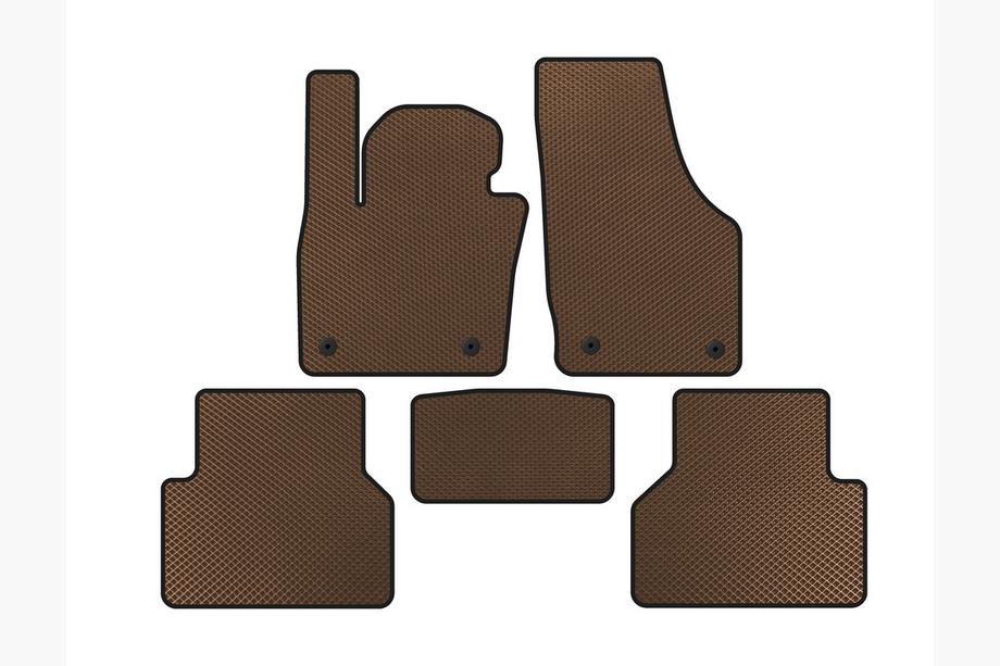Audi Q3 2011-2019 EVA Floor Mats (Brown) Image