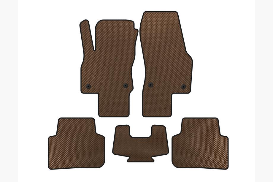 Audi Q3 2019–2025 EVA Floor Mats (Brown) Image