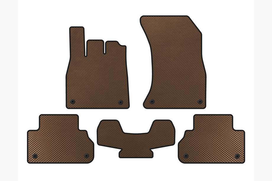 Audi Q5 2017-2025 EVA Floor Mats (Brown) Image