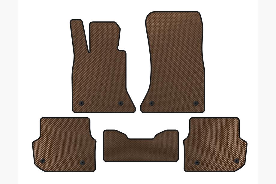 BMW 5 Series F10/F11 2010–2016 EVA Floor Mats (for F-11, Brown) Image