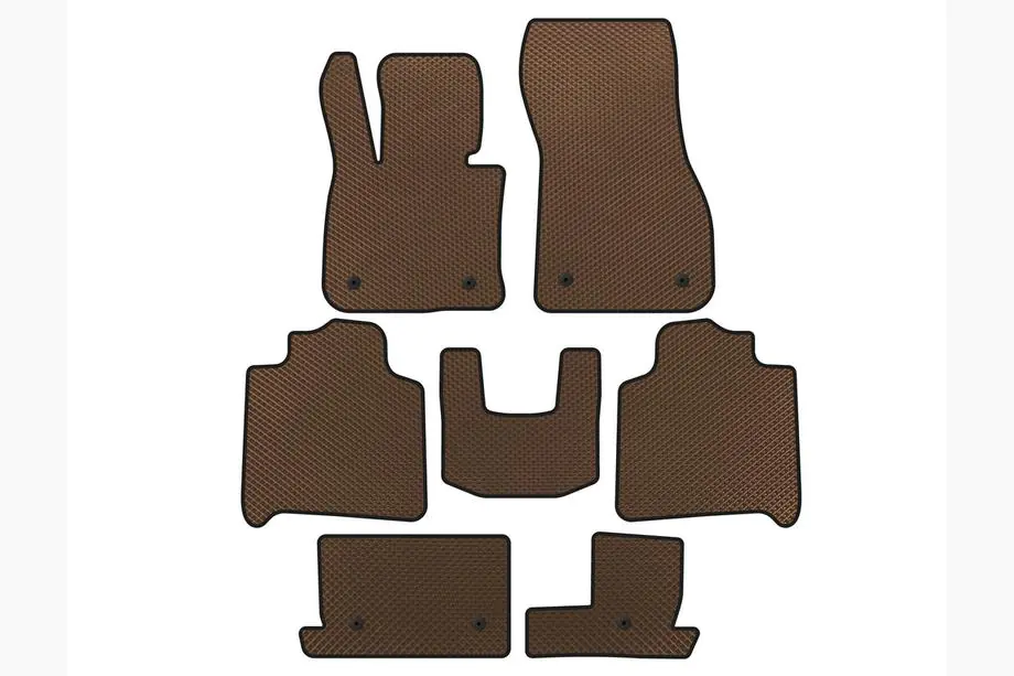 BMW 2 Series Active Tourer F45/F46 2014-2021 EVA Floor Mats (For F46, 3 Rows, Brown) Image