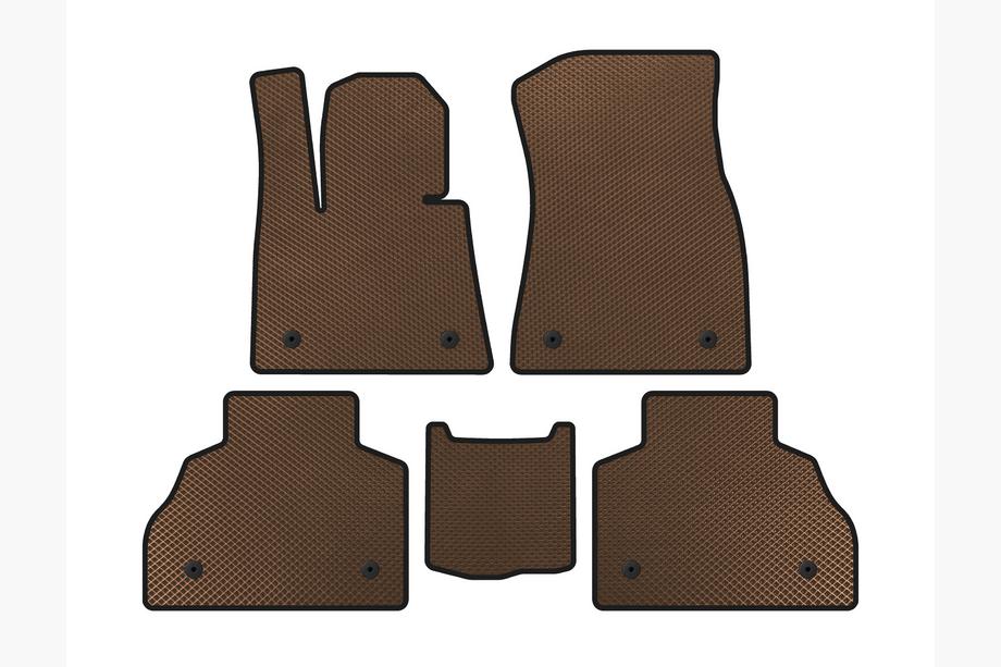 BMW X7 G07 2019- EVA Floor Mats (2 Rows, Brown) Image
