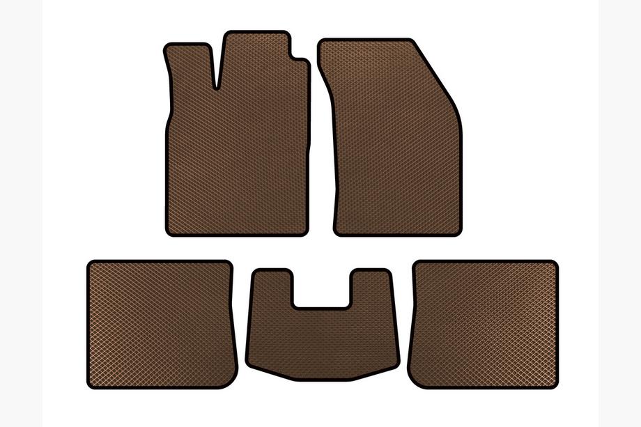 Chery Elara/Alia/Fora/A5 2006- EVA Floor Mats (SD, Brown) Image