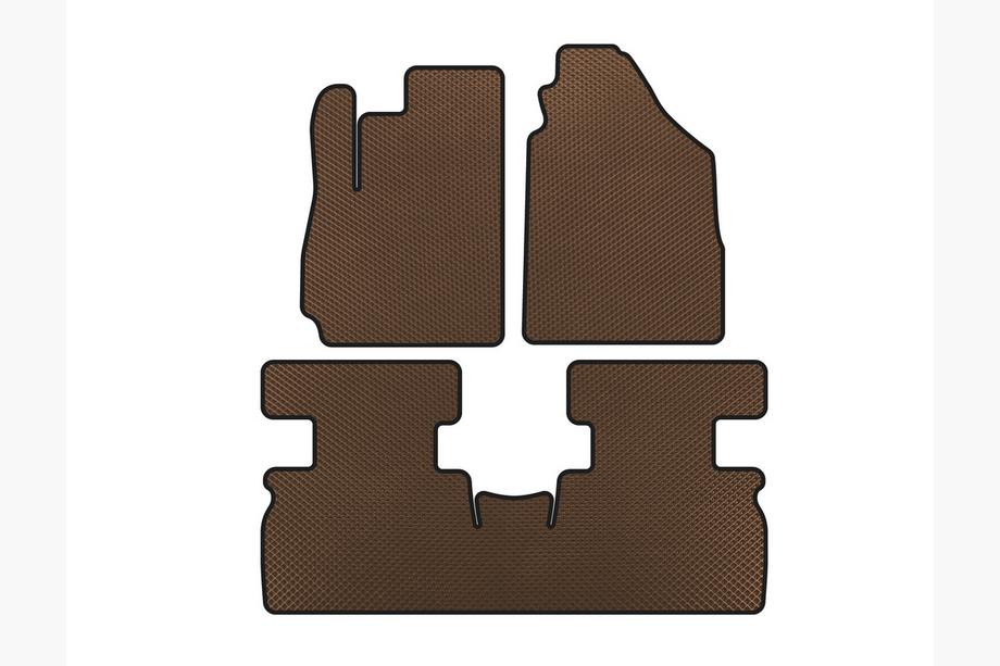 Jetour X70 2018- EVA Floor Mats (2 Rows, Brown) Image