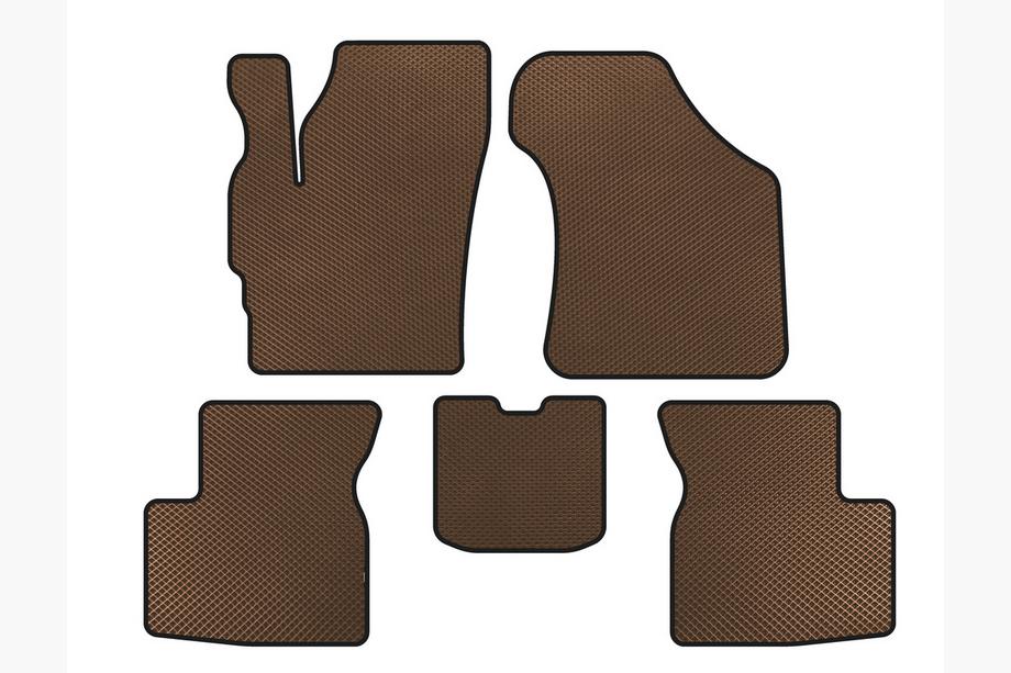 Chery QQ 2003-2022 EVA Floor Mats (Brown) Image