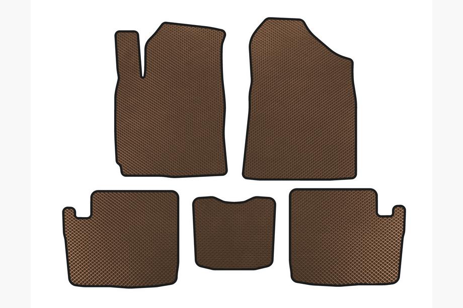 Chery Tiggo 1 2005-2016 EVA Floor Mats (2005-2009, Brown) Image