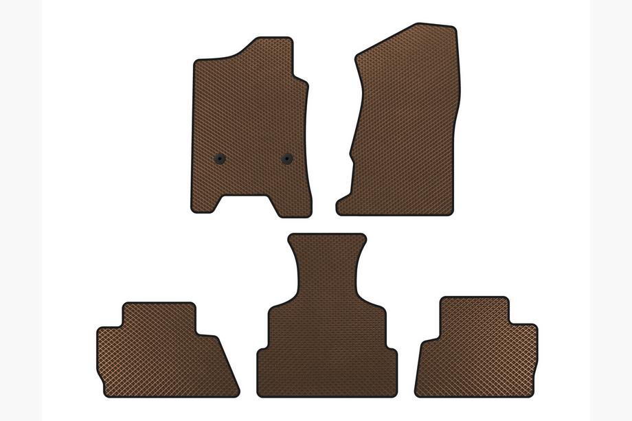 Chevrolet Tahoe 2014-2019 EVA Floor Mats (2014-2020, Brown) Image