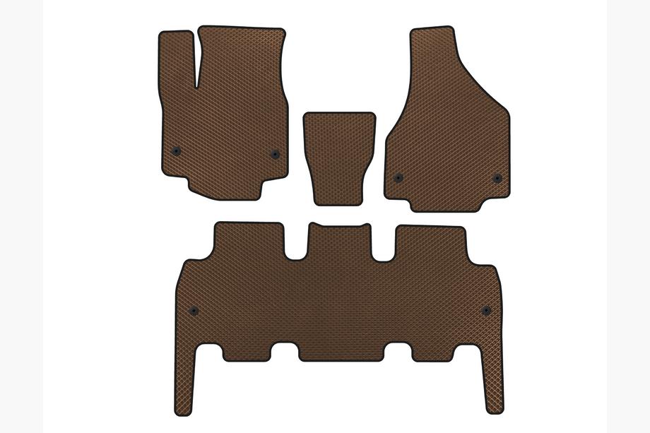 Chrysler Pacifica 2016- EVA Floor Mats (Brown) Image