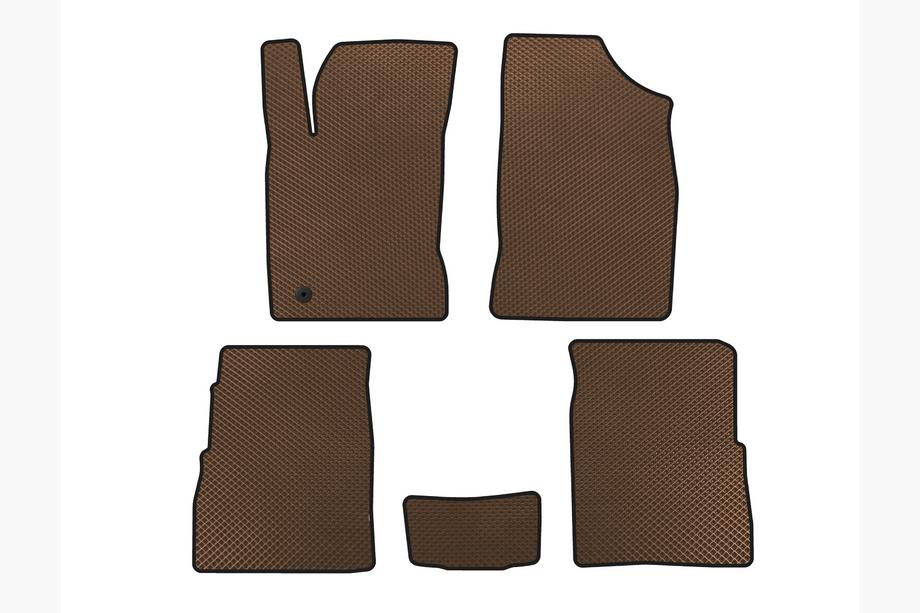 Chrysler PT Cruiser 2000-2010 EVA Floor Mats (HB, 5-Door, Facelift, Brown) Image