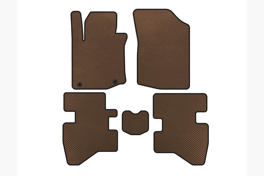 Citroen C-1 2005-2014 EVA Floor Mats (HB, Brown) Image