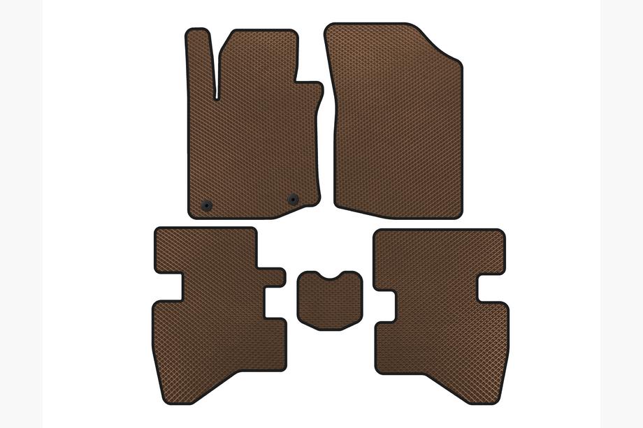Citroen C-1 2014-2021 EVA Floor Mats (HB, Brown) Image