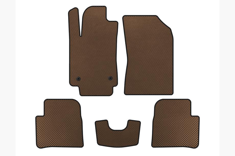 Citroen C-3 2016-2023 EVA Floor Mats (HB, Brown) Image