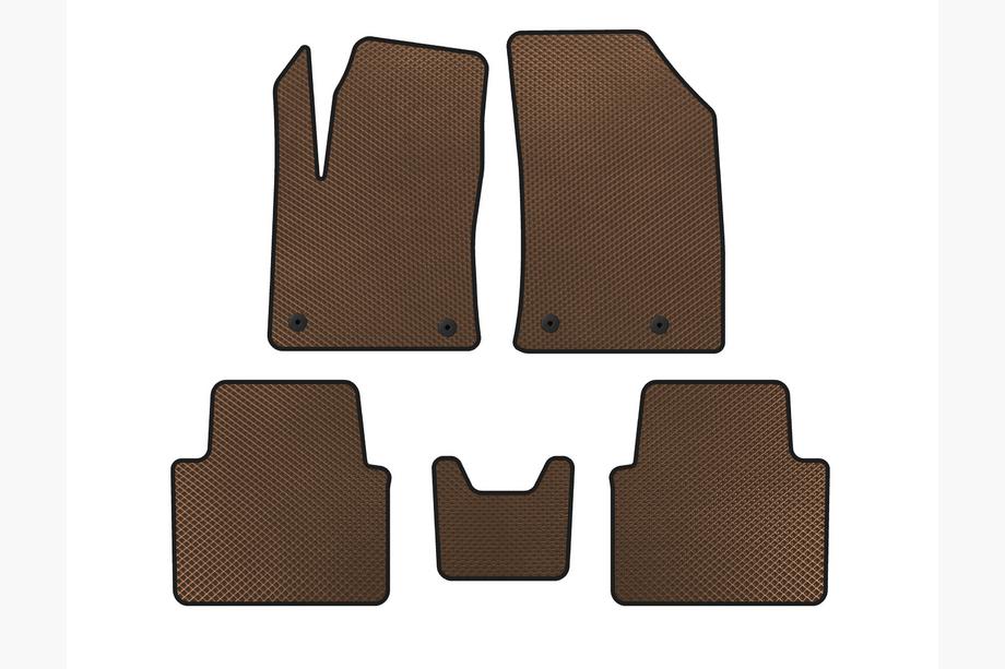 Citroen C-3 Aircross 2017-2024 EVA Floor Mats (Brown) Image
