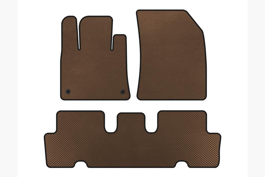 Citroen C-4 Picasso 2013–2022 EVA Floor Mats V1 (2 Rows, Brown) Image