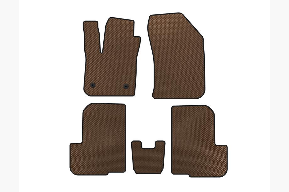 Dacia Lodgy 2012-2022 EVA Floor Mats (2 Rows, 7-Seater, Brown) Image
