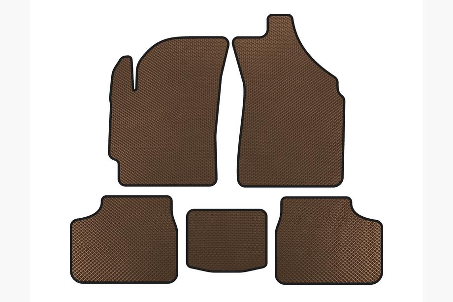 Daewoo Matiz 2009-2015 EVA Floor Mats (Brown) Image