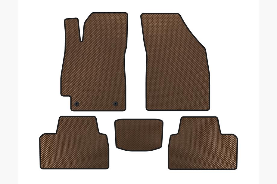 Daewoo Nubira 1997-1999 EVA Floor Mats (SD, Brown) Image