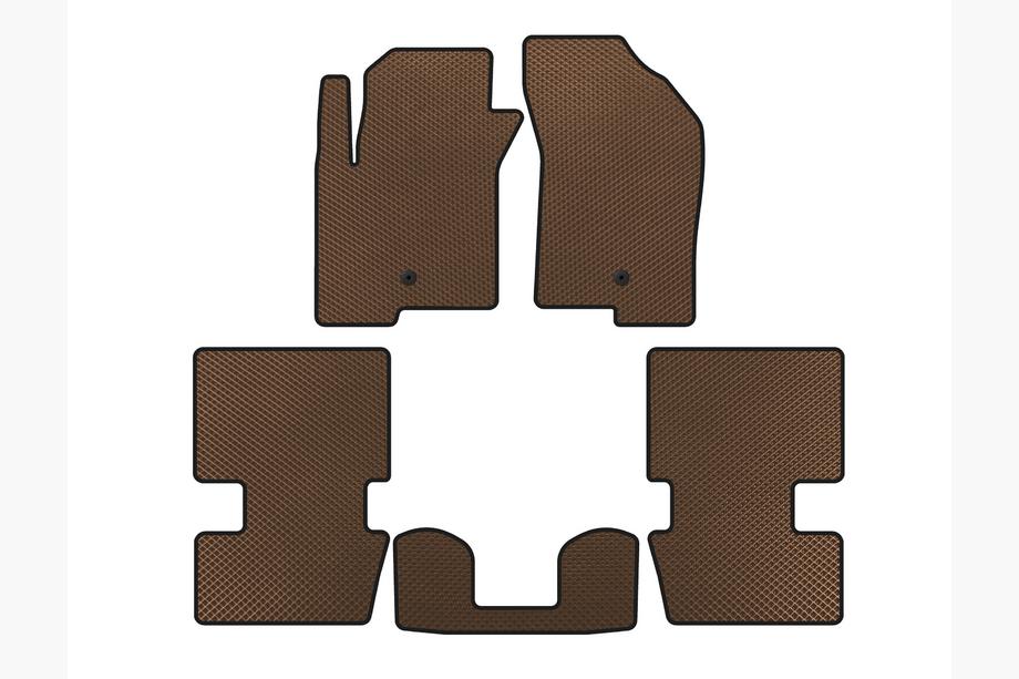 Dodge Caliber 2006-2011 EVA Floor Mats (HB, Brown) Image