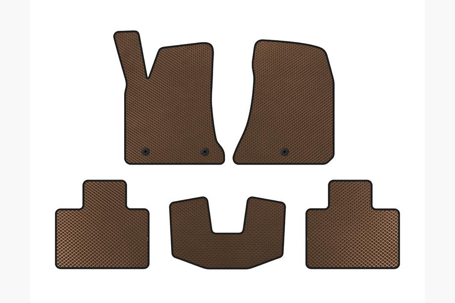 Dodge Charger 2010-2023 EVA Floor Mats (2015-2023, SD, Brown) Image