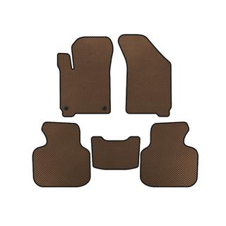 EVA Floor Mats (2011-2020, 7-Seater, Brown) Dodge Journey 2008-2020