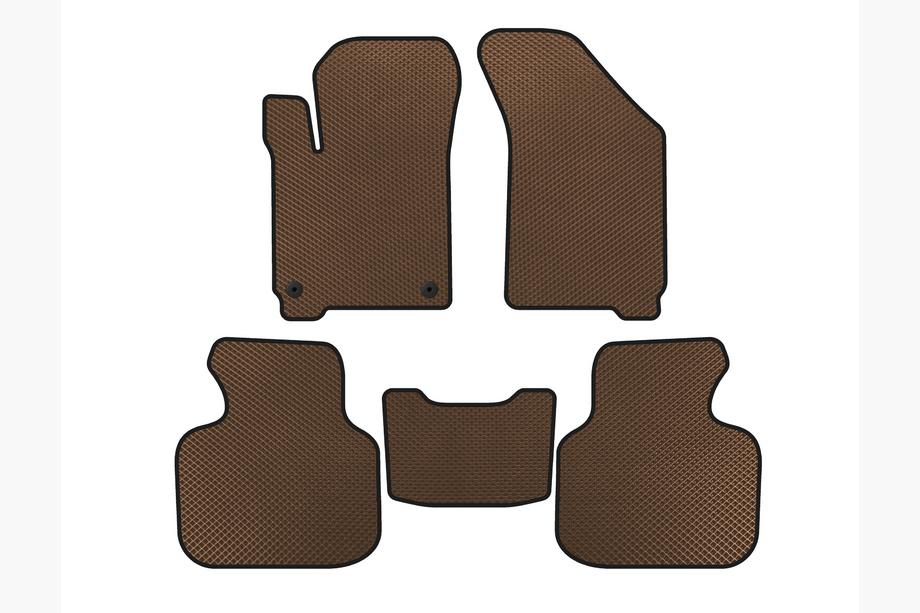 Dodge Journey 2008-2020 EVA Floor Mats (2011-2020, 7-Seater, Brown) Image