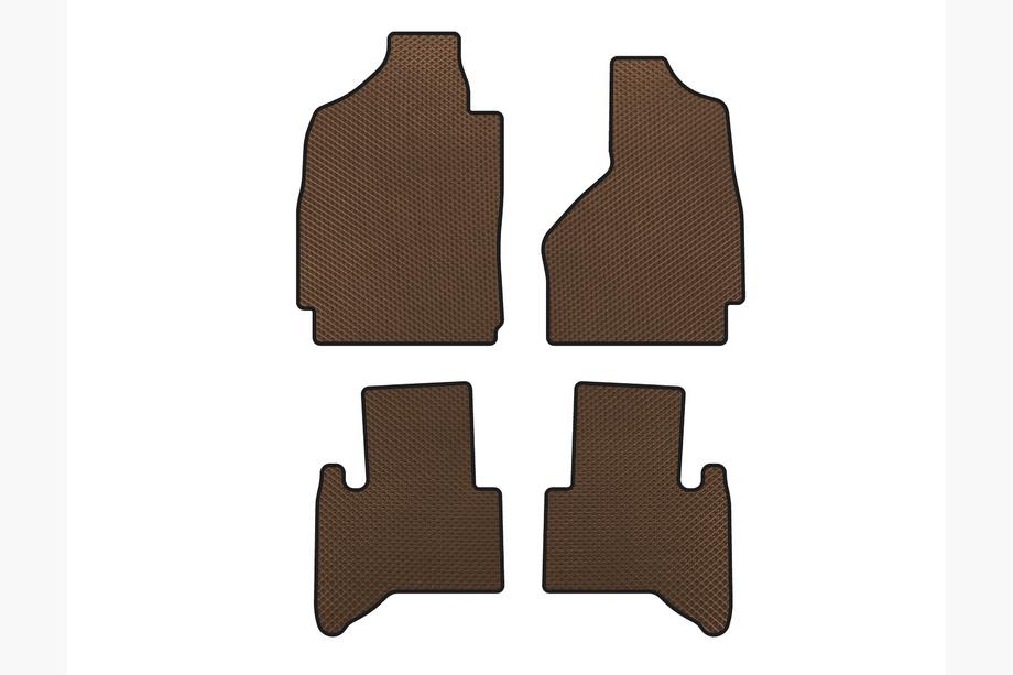 Dodge RAM (DR/DH/D1/DC/DM) 2002–2009 EVA Floor Mats (2002-2009, Brown) Image