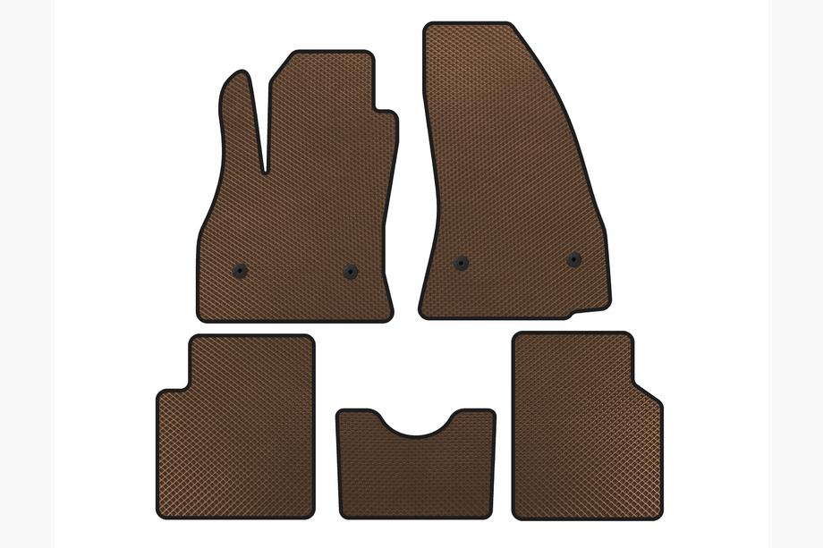 Fiat 500/500L 2013-2022 EVA Floor Mats (for 500L, Brown) Image