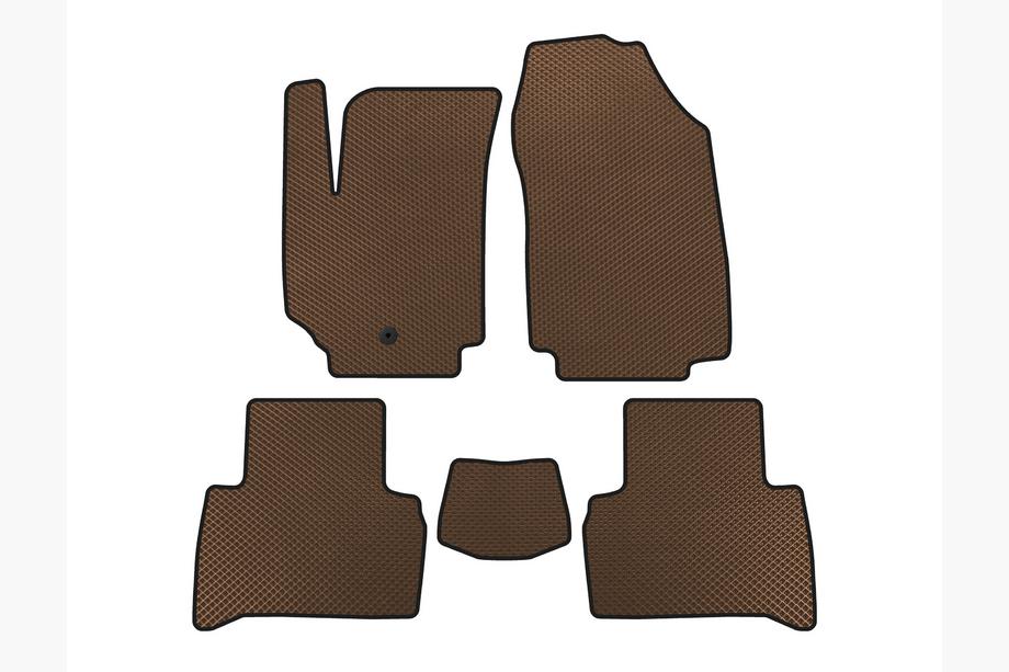 Fiat Croma 2005-2010 EVA Floor Mats (2007-2010, SW, Brown) Image