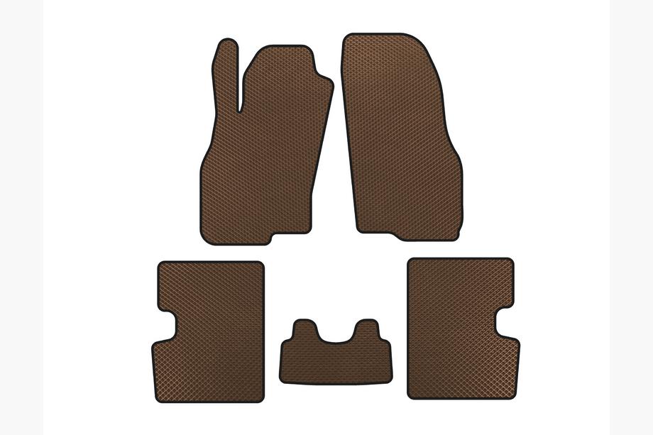 Fiat Punto Grande/EVO 2006-2018 EVA Floor Mats (Hatchback, 5-Door, Pre-Facelift, Brown) Image